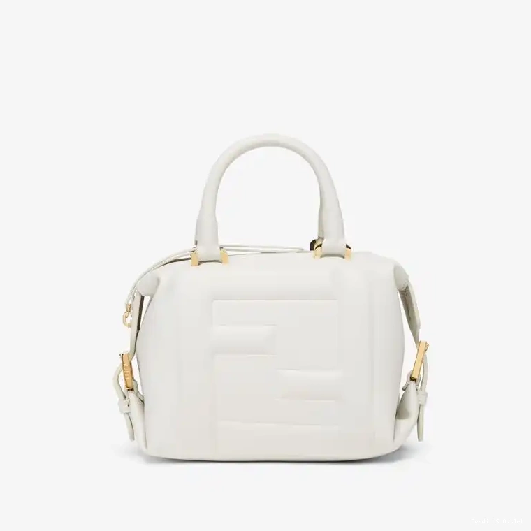 HOT In Mini Nappa Leather Cube FF Bag White Fendi 0508